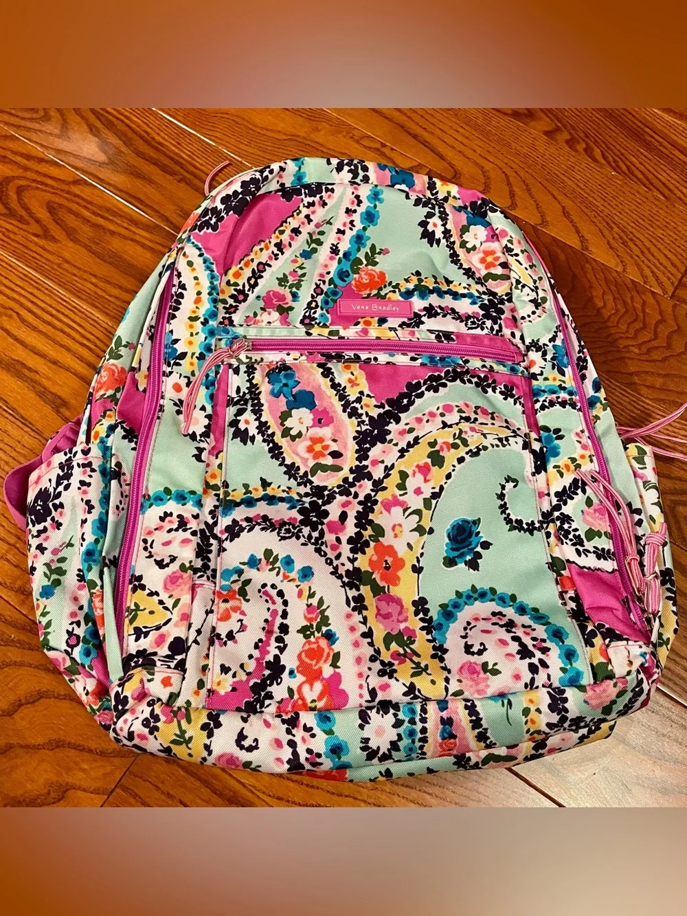 Vera Bradley  Wildflower Paisley Floral Print Backpack with Multicolor Accent